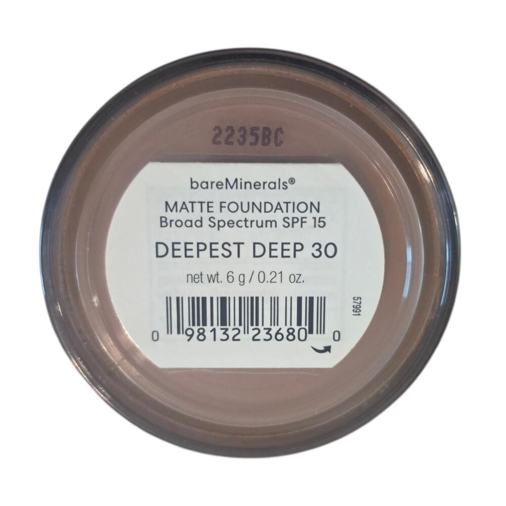 New bareMinerals Original Matte Loose Mineral Foundation Deepest Deep 30 6 oz - Picture 2 of 2